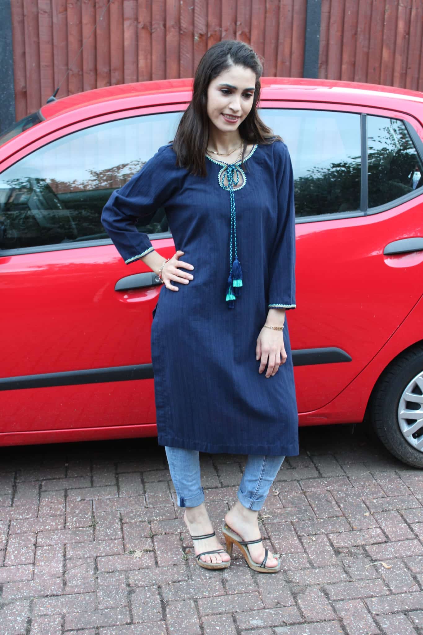 C2331 NAVY Sarah Zaaraz London Fashion Designer Pakistani Dress 